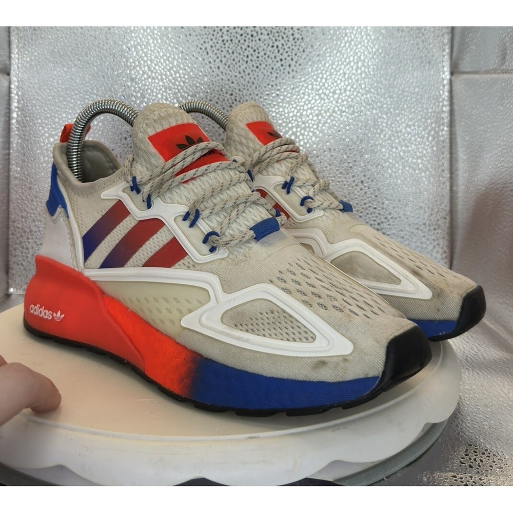 Vintage Adidas ZX 2K Boost White Gradient Gorpcore Sneakers Size 5 FV9996